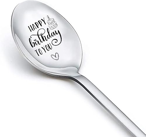 Regalos de cumpleaños para ella, él, feliz cumpleaños para ti, cucharas para hija, hijo, té, helado, amante del café, regalo para mujeres, hombres,