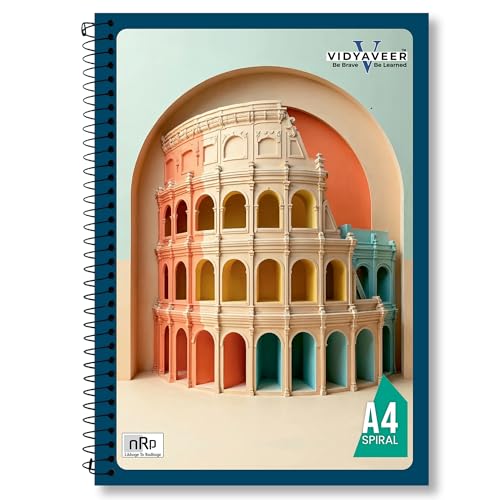 Image of nRp VidyaVeer A4 Spiral Notebook 260 Page | Ruled Notebook