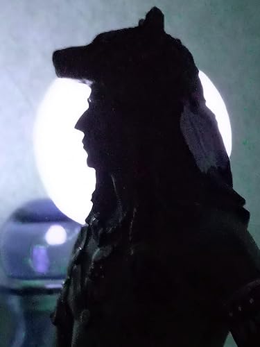 Miniatura 2 de Figura de estatua de indio lobo indio de guerrero indio de 17.5 pulgadas