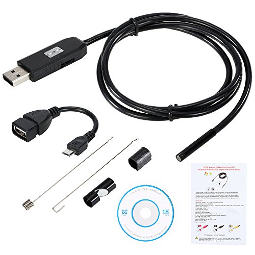 Lente de Endoscópio IP67 à prova d'agua com fio USB de 1M, 6LEDs, tubo de câmera para OTG, compatív