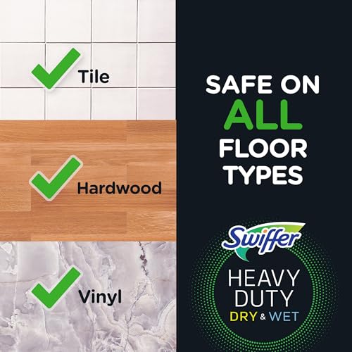 Swiffer Sweep + Mop, Dry Pads Refill, Floor Cleaner for Dirt, Dust, Hair, Cleaning Cloths for Mopping Home, Bathroom, Kitchen, All Purpose Multi-Surface Floor Wipes, Heavy Duty, Gain, 40ct - image 8
