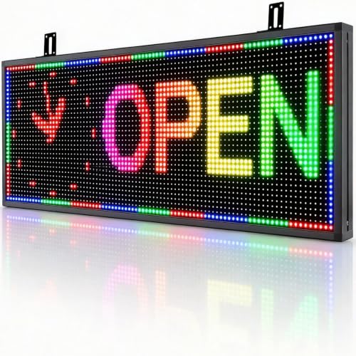 Image of 39 inchX14 inch Led Sign,Programmable Scrolling Outdoor Digital Business Custom Display Waterproof Ip65