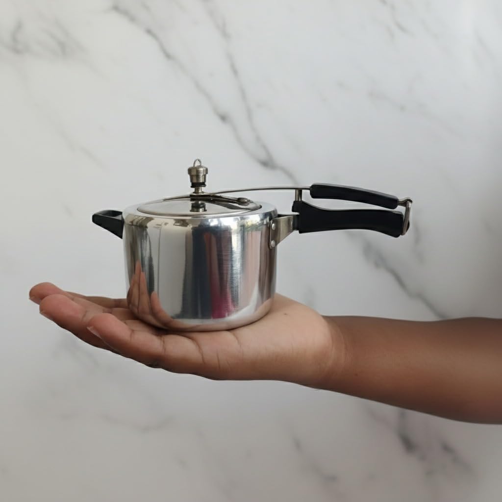 Sri Sisters Miniature Toy Cooker Small Pressure Cooker for Kids’ Pretend Kitchen Play – Non-Working Mini Kitchen Appliance Toys – Silver Color-picture-16