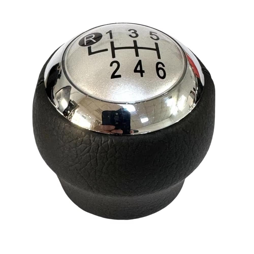 YDXHERTA for Toyota for Corolla for Verso for Auris for Aygo Rav4 for Avensis for Yaris Leather Gear Shift Knob Manual 5 6 Speed Auto Parts(Silver 6 Speed)