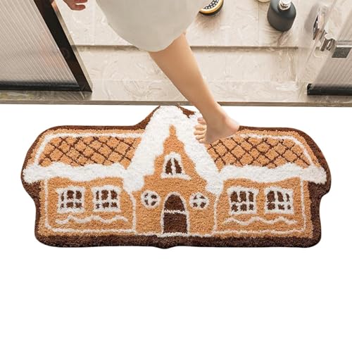 Christmas Gingerbread Doormat - Gingerbread House Door Mat | Fun Ginger Bread House Welcome Door Mat Gingerbread House Welcome Door Mat for Living Room Bedroom Decor Ultra Soft Winter Christmas Gingerbread Doormat - Gingerbread House Door Mat | Fun Ginger Bread House Welcome Door Mat Gingerbread House Welcome Door Mat for Living Room Bedroom Decor Ultra Soft Winter