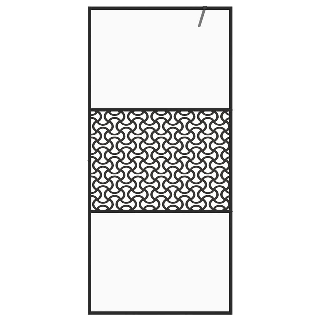 vidaXL Ścianka prysznicowa, przezroczyste szkło ESG, 80x195 cm, czarna, ścianka prysznica, parawan prysznicowy, kabina prysznicowa, ścianki prysznica