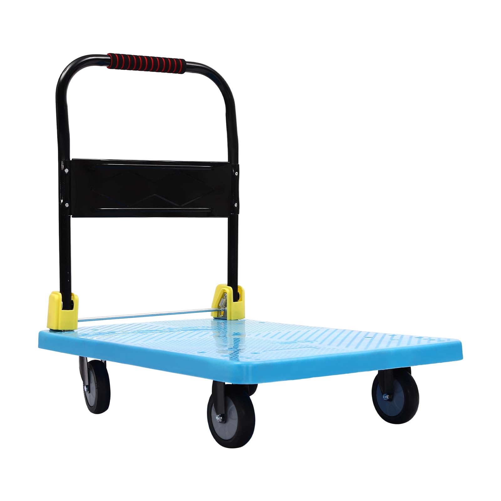 Plataforma plegable Carretilla de mano Dolly con ruedas giratorias de 360 grados, capacidad de carga de 400 kg, para almacenamiento, manipulación, servicio de mensajería 58 x 87 cm