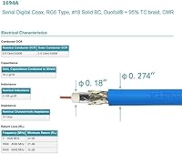 Vista 3 de Superbat Cable SDI BNC 3G/6G/12G (Belden 1694A), 10FT/15FT/30FT/50FT/100FT/200FT, soporta HD-SDI/3G-SDI/4K/8K, cable de video SDI de precisión