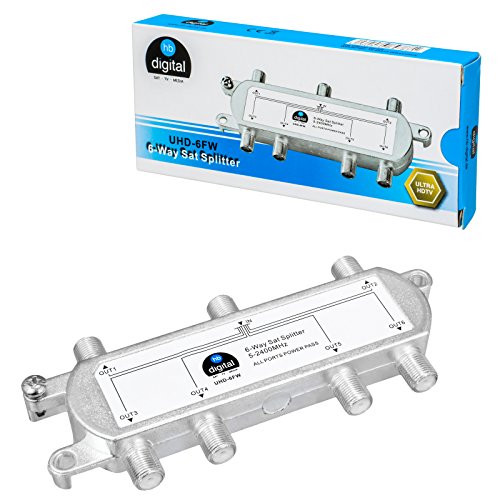 Amplificateur de signal satellite - Kit diviseur HB-DIGITAL avec fiches F plaquées or.