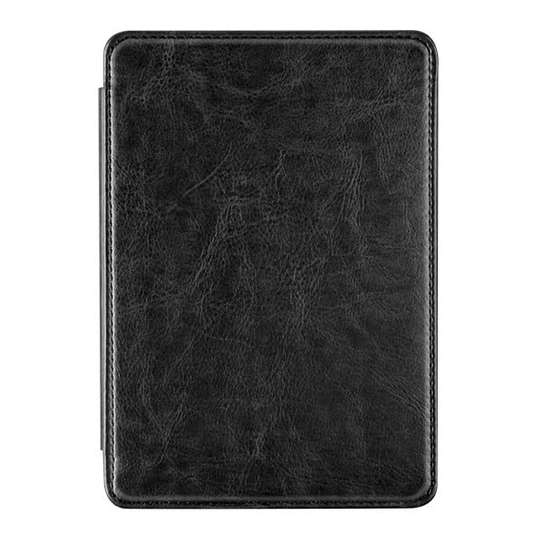 RUIPOCX Funda Compatible con Kindle 4/5 Modelo D01100 Funda Tipo Libro de Piel sintética para Kindle Basic 4 2011 Funda magnética(Black)