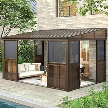 gazebo with sliding screen doors