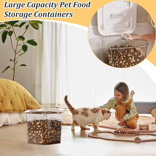 Cubo transparente para cereales y comida de gato contra insectos 4