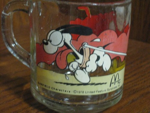 Taza de café Garfield vidrio transparente McDonald's miniatura 2