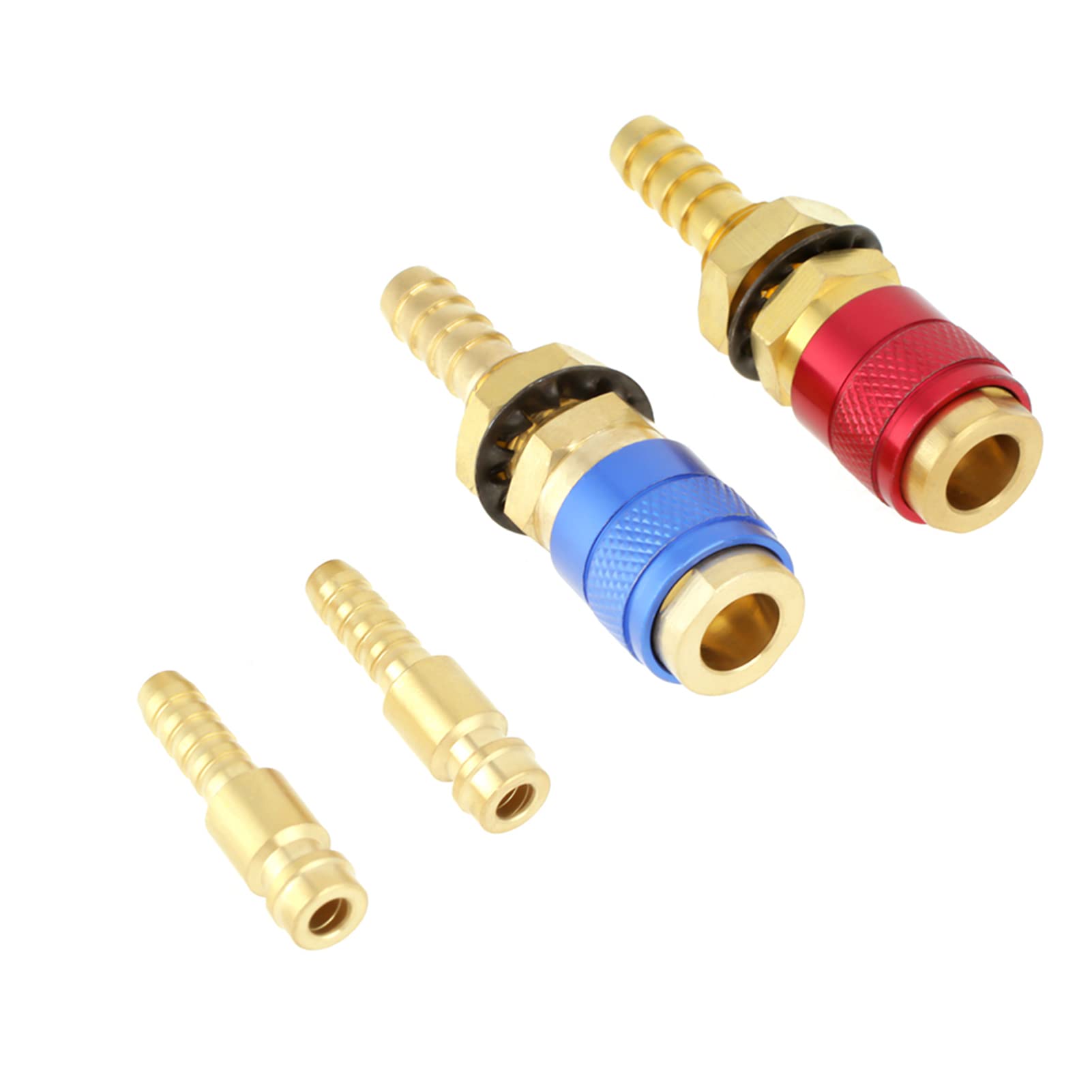 Conectores de Soldadura de Argón, Gas de Soldadura de Liberación Rápida de Latón, 2 uds., Adaptador de Gas Refrigerado por Agua de 8Mm, Conector Rápido para Soplete de Soldadura
