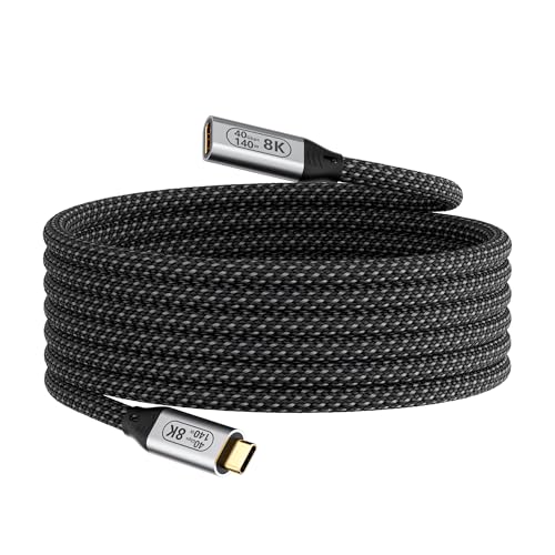 USB4 long Verl&auml;ngerungskabel 40gbps 3 m,140W Schnellladen Kompatibel mit usb c verl&auml;ngerung thunderbolt 4/3 Verl&auml;ngerungskabel,8K@60Hz Video&uuml;bertragung Kompatibel mit Laptop,Monitor,Smartphone,Tablet.