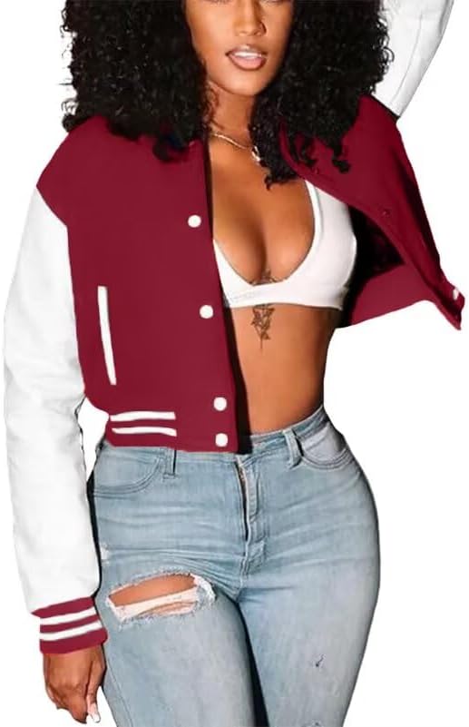 ThusFar Women Denim Distressed Jacket Puff Sleeve Ripped Pockets Vintage Washed Classic Button Up Cropped Destroyed Jean Coat