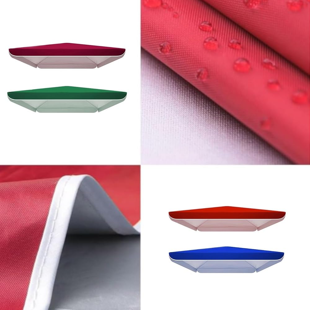 Funda cuadrada de repuesto para paraguas de 2 x 2 m, 2,5 x 2,5 m, 3 x 3 m, toldo azul para sombrillas de mercado con 4 varillas, tela impermeable para exteriores (3,2 x 2,5 m)