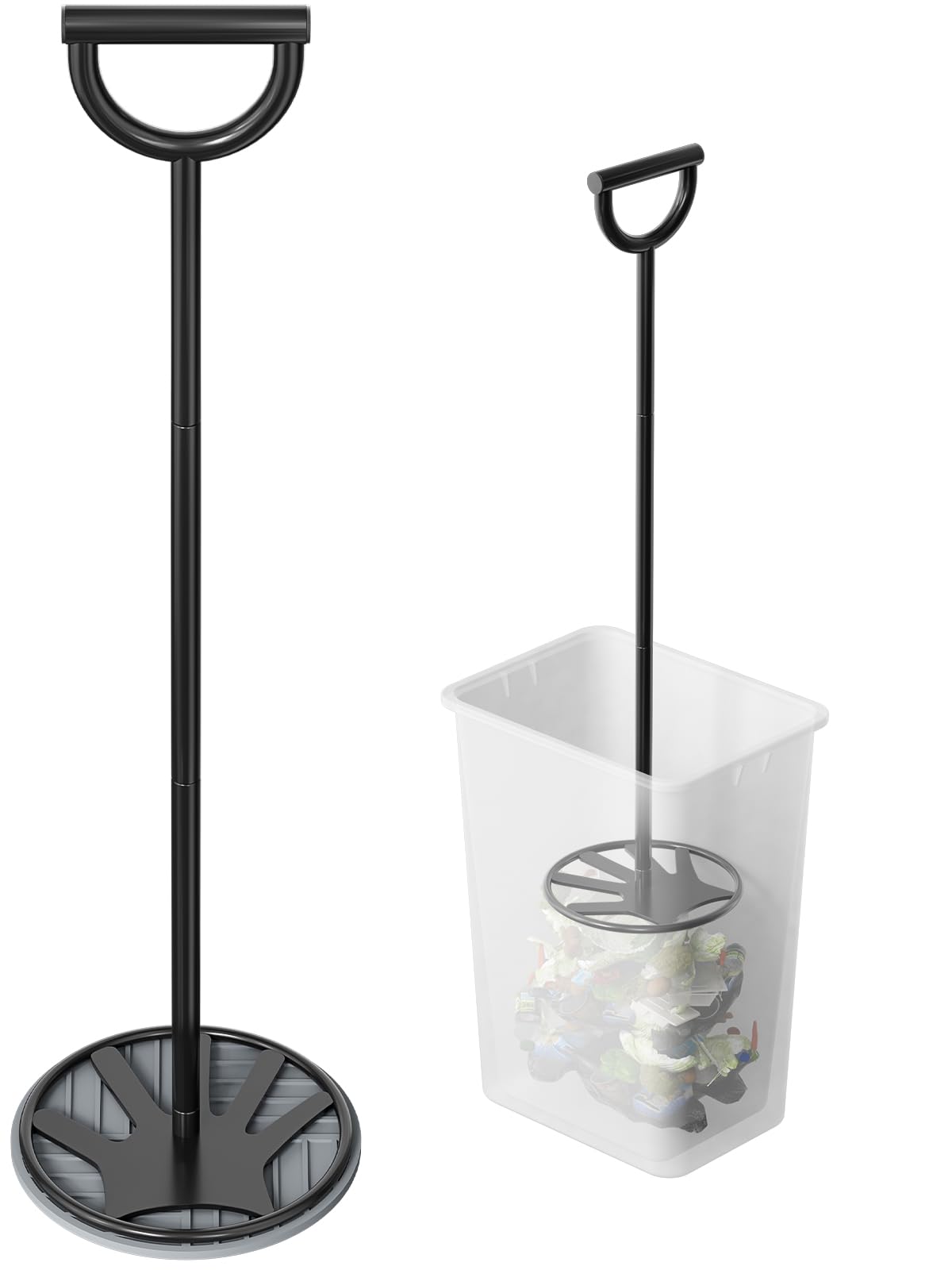 Trash Compactor for Kitchen All-Metal Manual Garbage Compressor, Extra Long