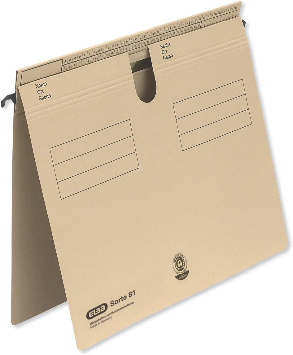 Elba 81459CH Suspension Filer Class 81 for Commercial or Official Filing Pack of 50 Chamois