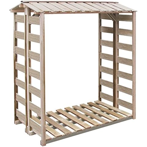 Festnight Brennholzlager Kaminholzunterstand Holzlager 150x100x176 cm Imprägniertes Kiefernholz Cover