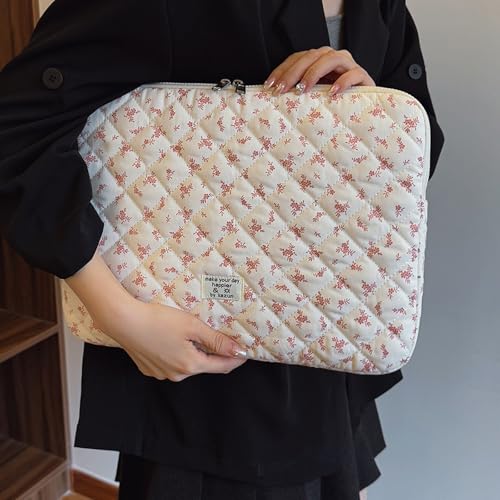 Funda para portátil 14 pulgadas con diseño floral acolchado miniatura 2