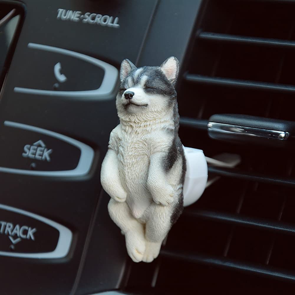 Amazon.co.jp: AMIORO かわいいハスキーオーナメント 車の通気口