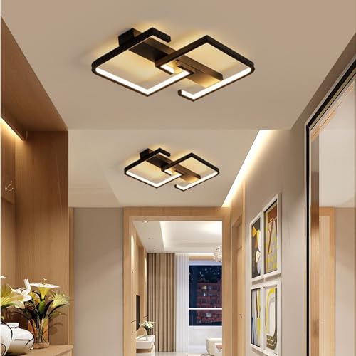 Lampe de plafond moderne acrylique géométrique éclairage intérieur modulable avec télécommande - 7