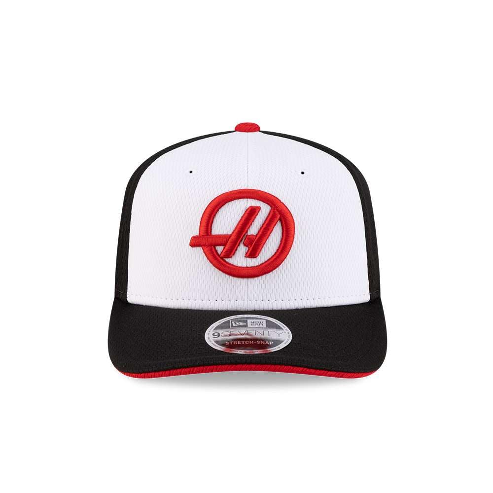 New Era Haas F1 Team Offizielle Kollektion 2026 Team Baseball Cap Mütze Verstellbar Weiß Schwarz Rot