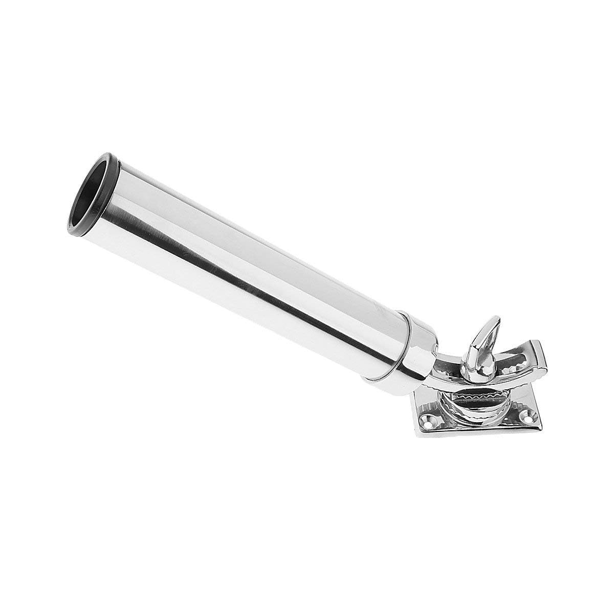 LIVASH Porte-Canne a Peche pour Bateau Porte-Canne a Peche reglable Porte-Canne a Bateau Argent