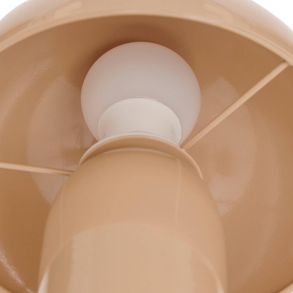 Atmosphera – Lampada Fungo Lito – Beige – Acciaio – Altezza 24,5 cm – Attacco E27 – Alimentazione a Rete – Stile Retrò & Design – Ideale per Camera, Salotto, Ufficio – 25W Max