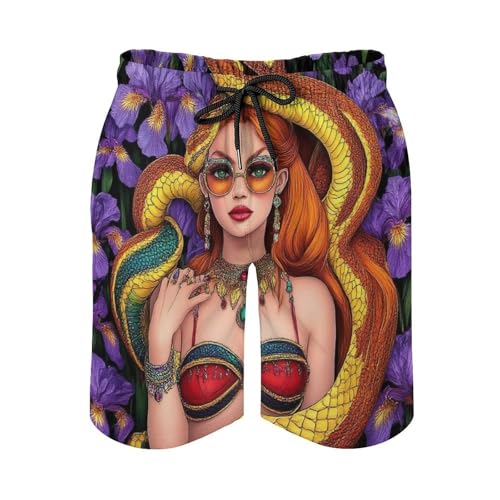 Breathable Swim Trunks for Men, Summer Men's Quick Dry Board Shorts with Pockets for Swimming, Running3