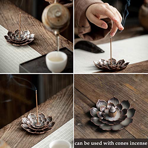 Brass Lotus Censer Stick Incense Holder Cone Incense Burner Ash Catcher Home Fragrance Accessories