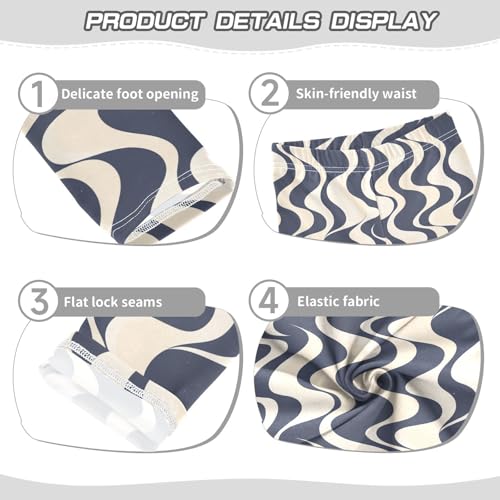 KLL Navy Blue Stripes Toddler Baby Girl Basic Leggings Casual Full Length Yoga Pants Running3