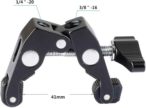 Miniatura 2 de Abrazadera de cangrejo estupenda con soporte de cabeza de bola para accesorios fotográficos (negro)