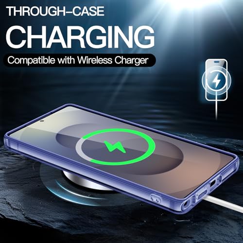 Image of JETech Cover Case for Samsung Galaxy S25 Ultra 5G, Non-Yellowing Shockproof Bumper Protective Phone Cover, Anti-Scratch Hard PC Back (Titanium Silverblue)