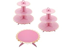 MRPAPA Pink Cupcake & Cake Stand Tray for Memorable Occasions