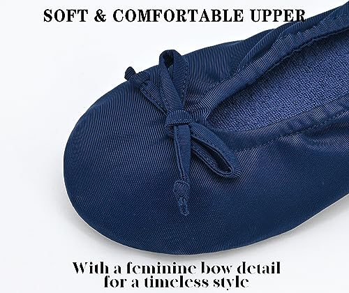 Image of Keyela Women's Ballerina Slippers,Non-Slip Bedroom Slippers Socks | Soft fuzzy slipper socks for ladies Indoor home slippers Cozy sock slippers Ballet Slippers