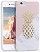 iPhone 6s Plus Case, Imikoko™ Hard Case Print Crystal for iPhone 6s Plus (5.5 inch Display) - White Marble Pattern Slim Fit Snap On Hard Shell Back Case For iPhone 6/6S Plus (Pineapple)
