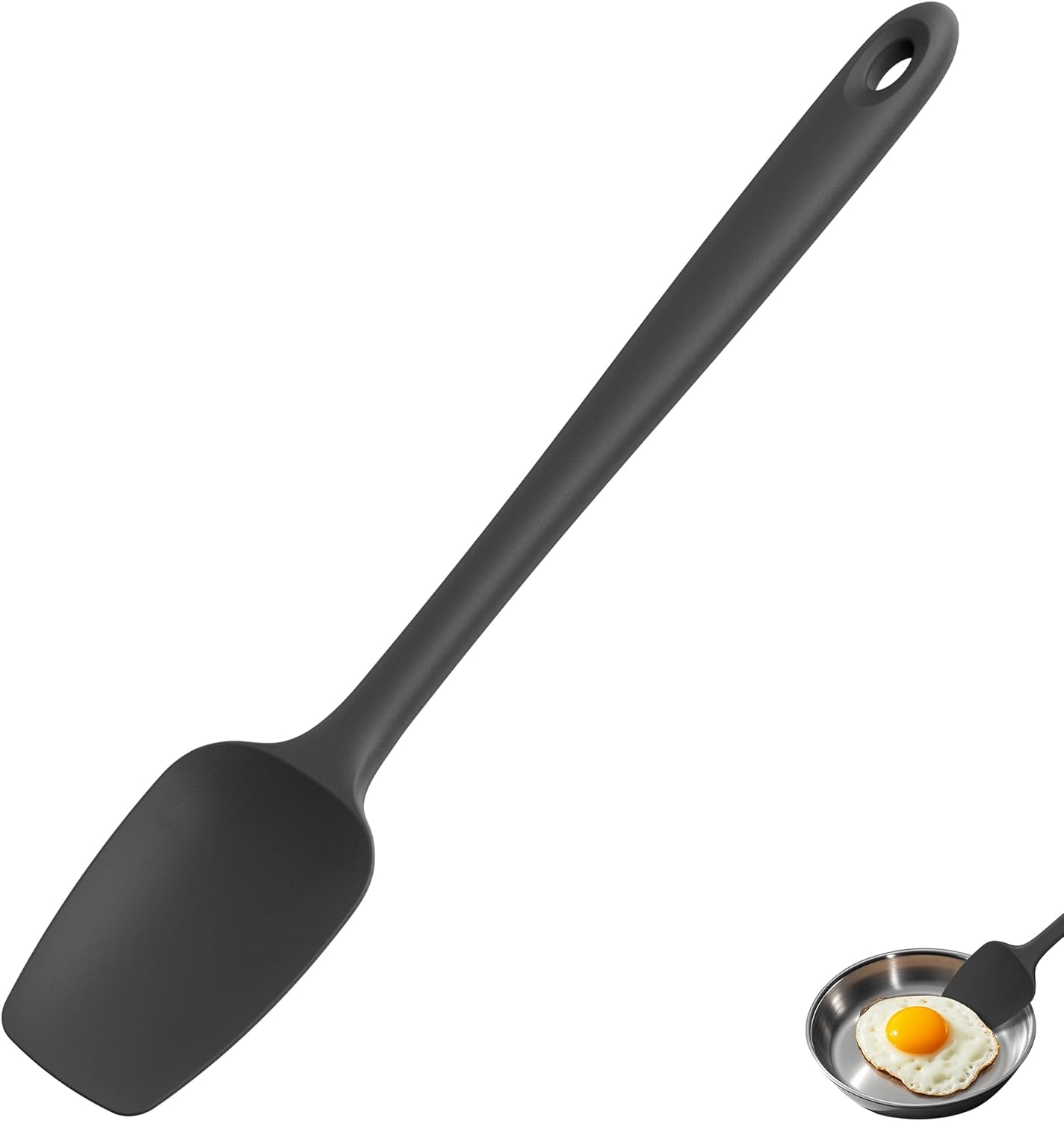 U-Taste Extra-Long 600ºF Heat Resistant Spatula Spoon: 14″ Silicone Spoonula Cooking Utensils for Kitchen Use, Non-Stick Scoop Scraper with Soft Edge & Firm Core for Baking, Mixing, Serving (Black) U-Taste Extra-Long 600ºF Heat Resistant Spatula Spoon: 14″ Silicone Spoonula Cooking Utensils for Kitchen Use, Non-Stick Scoop Scraper with Soft Edge & Firm Core for Baking, Mixing, Serving (Black)