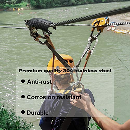 Rtudan 4 Inch Spring Snap Hook Carabiner - 304 Stainless Steel Snap Hook Heavy Duty Carabiner Clip #TOP3