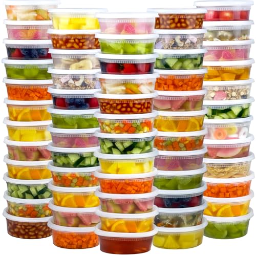 Dipoo 60 Sets (120-Piece) Deli Containers with Lids 8...