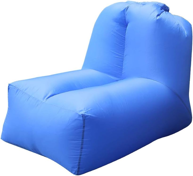 suyi Portable Inflatable Lounger Chair Air Sofa Bed Sleeping Bag With Adjustable Backrest for Indoor Outdoor Camping Beach Park Backyard Pool