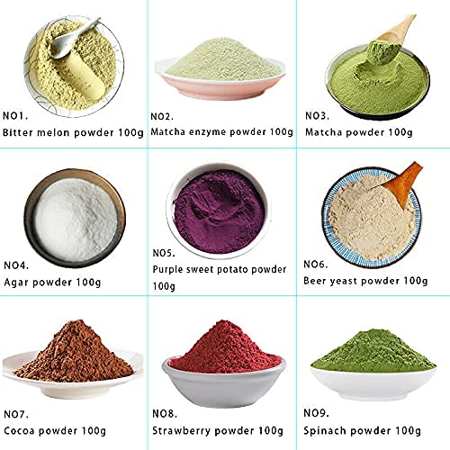 100 g 32 tipi di tè cinese matcha tè verde in polvere profumata maschera in polvere di tè (15 polvere di mirtillo 100 g) - immagine 5