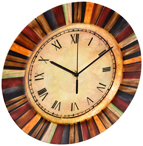 Eangee Home Design 13 Inch Diameter Wall Clock Multicolor Face (m1505)