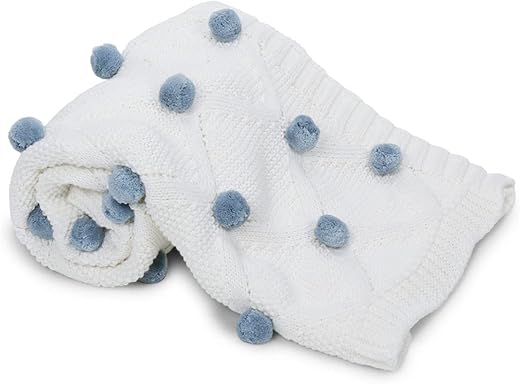 haus & kinder Cotton Knitted Blanket For New Born Baby Baby All Season Ac Blankets Quilt Wrapper For New Born Boy & Girl Size 80 Cm X 100 Cm, 0 To…