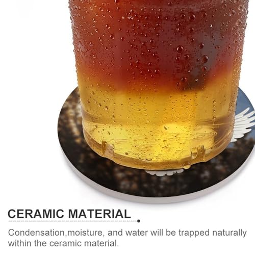 Dessous-de-verre céramique colombe pour protéger table des taches