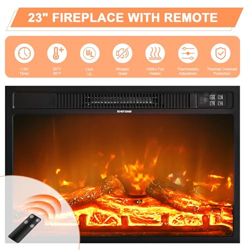 4 Ever Winner FTS0801 Fireplace Tv Stand With 23 Inch Electric Fireplace thumb #2
