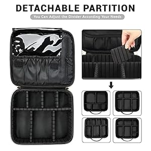 WIRIBEY Makeup Bag, Checkered Makeup Bag, Portable Makeup Bag with Adjustable Partition, Cosmetic Bags for Women Toiletry Travel Organizer Portable Make Up Bags for Christmas Birthday Gifts