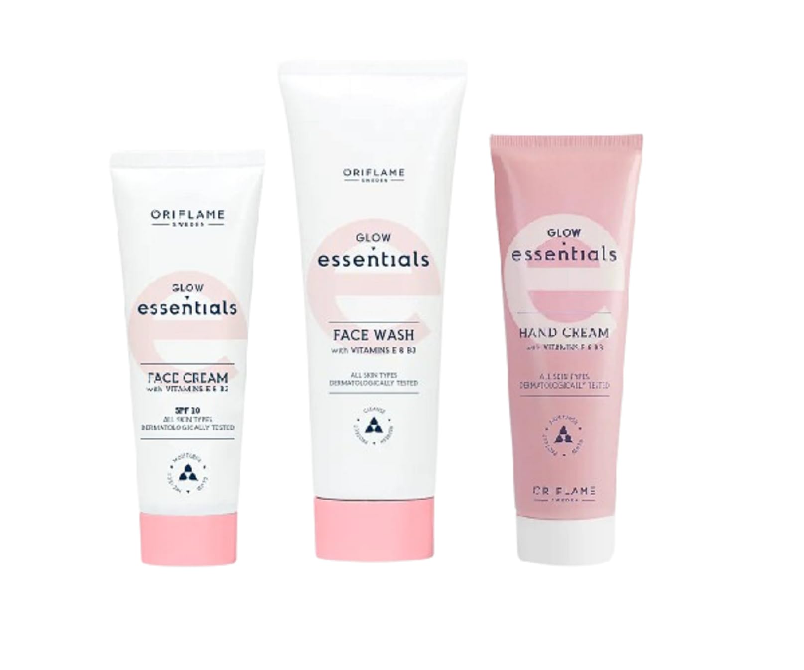 Oriflame Glow Essentials Skincare Set, Face Cream with SPF 10, Face Wash, Hand Cream with Vitamins E & B3, Pack of 3-image-8