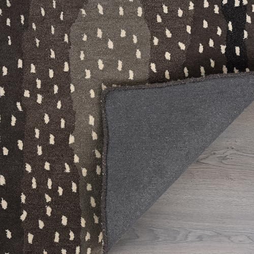 Image of Restoration and Renovation Antelope Cheetah Blue Animal Contemporary Handmade 100% Woolen Area Rugs & Carpets (Mink, 2.6' x 10')